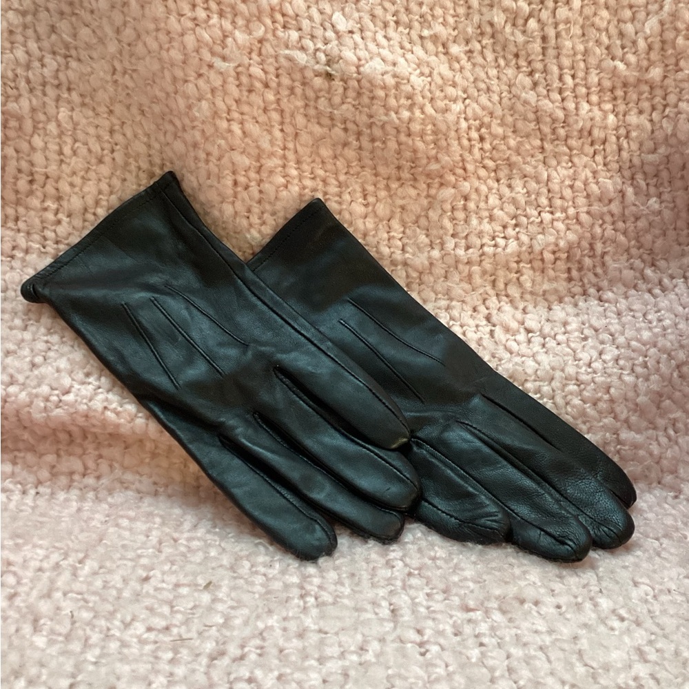 Michael Kors Black Leather Gloves